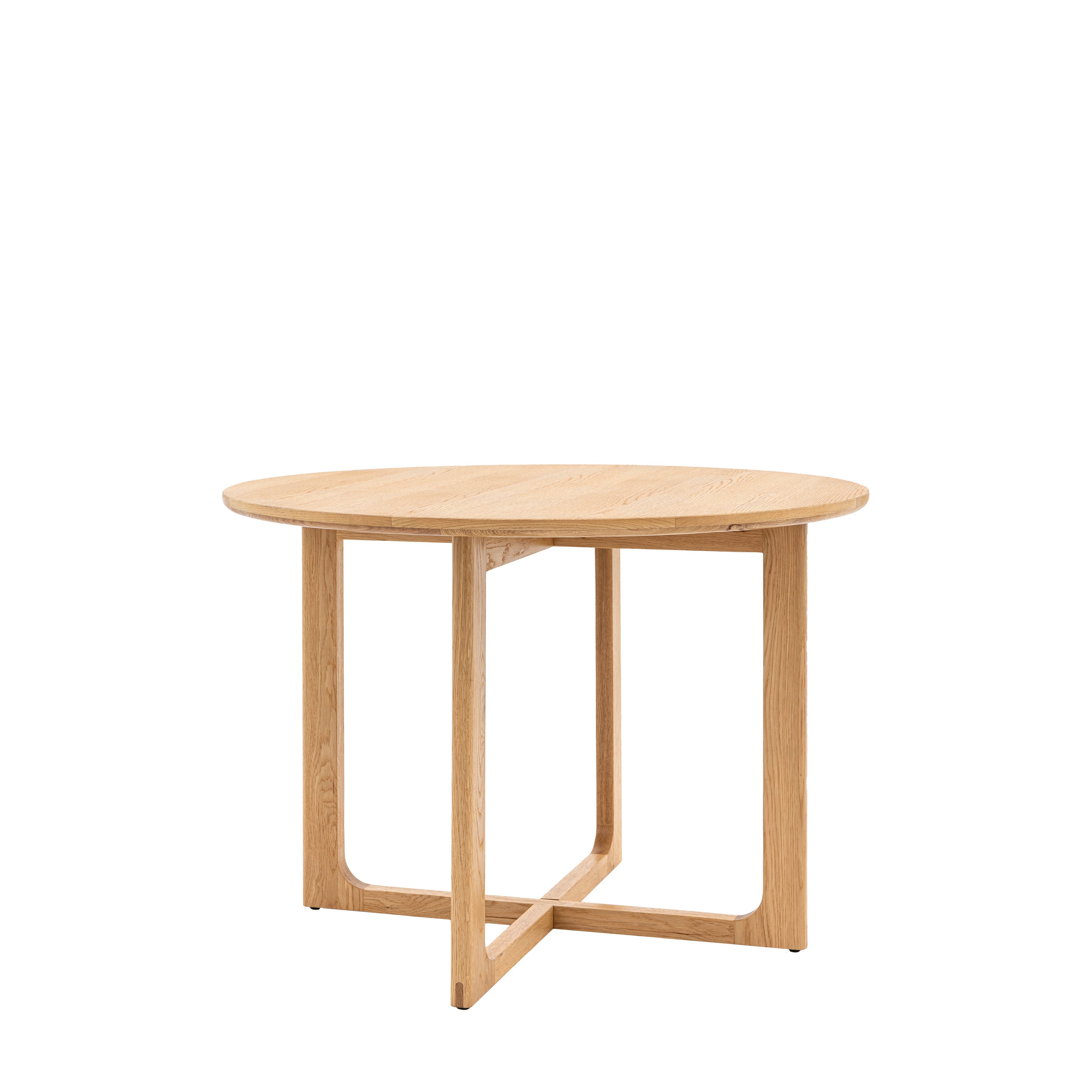 Novu Natural Oak Wood Round Dining Table | 4 Seater
